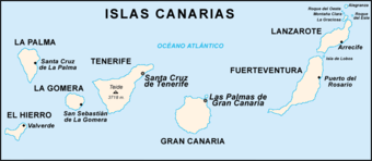 Kanarske ostrovy-mapa